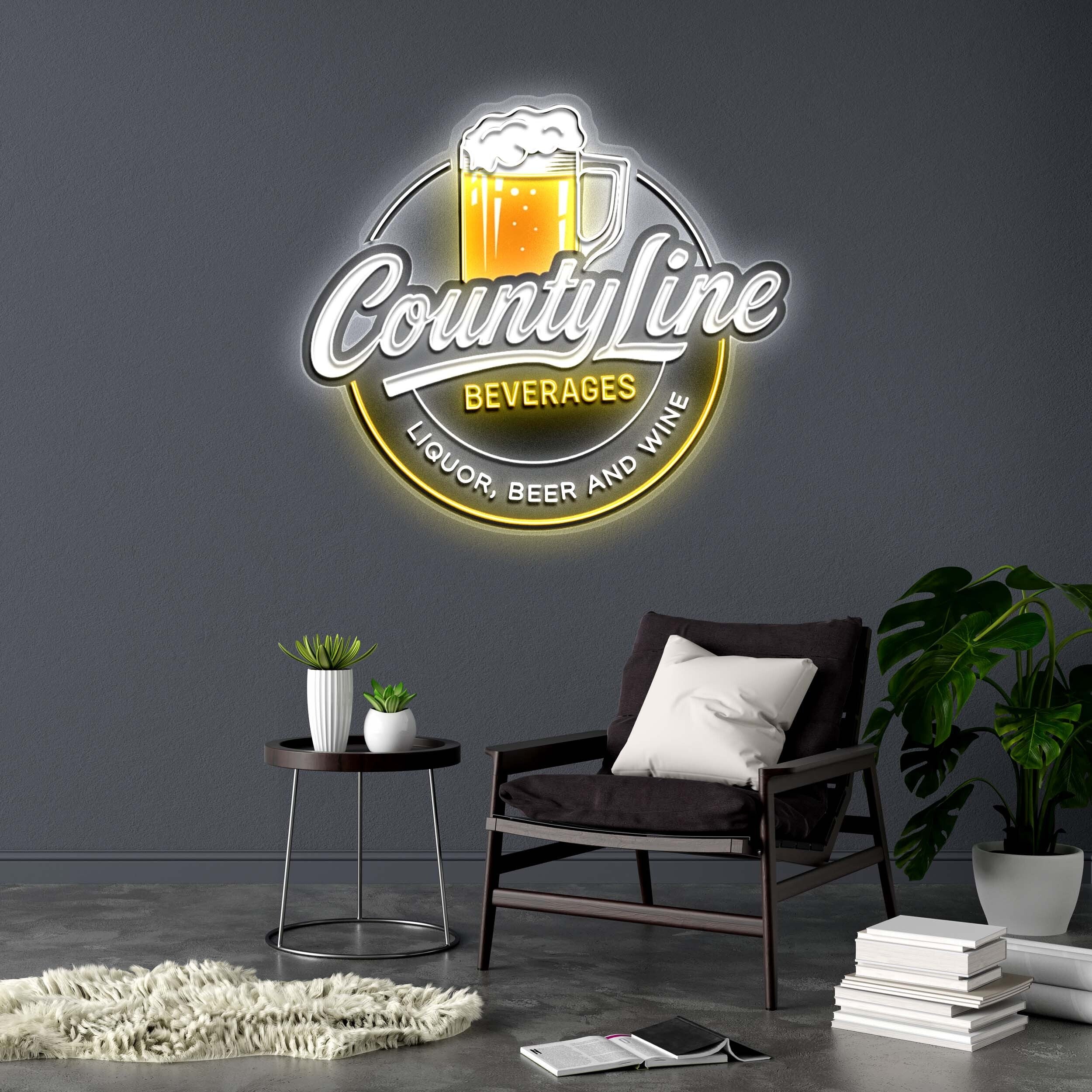 CountyLine Beverages - Premium Neon Artwork