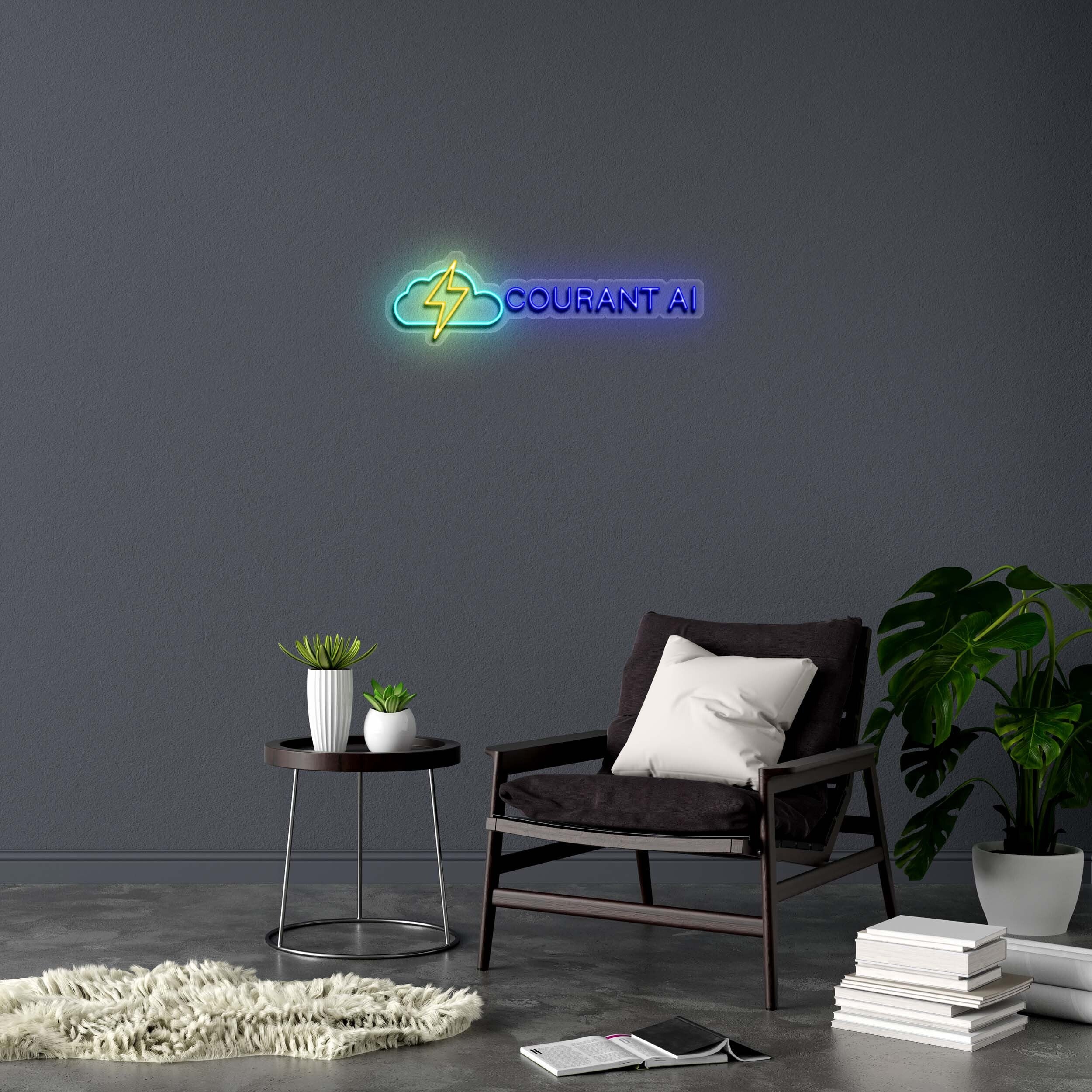 COURANT AI - Premium Neon Artwork