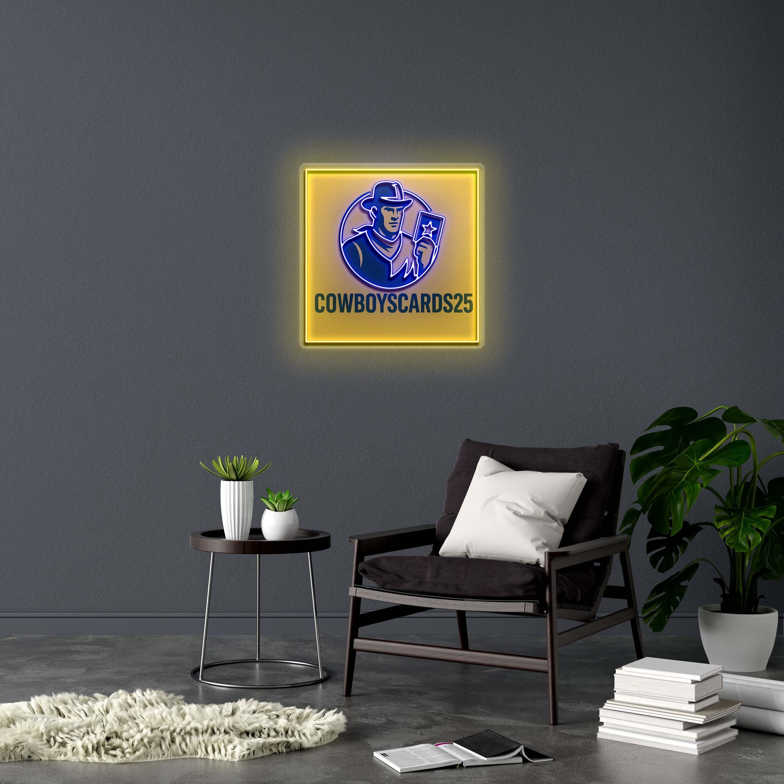 COWBOYSCARDS25 (smaller version) - Premium Neon Artwork