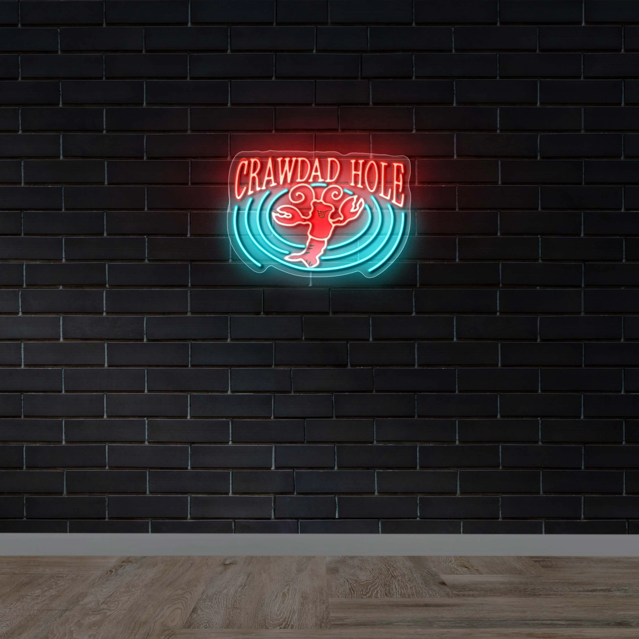 CRAWDAD HOLE - Premium Neon Artwork