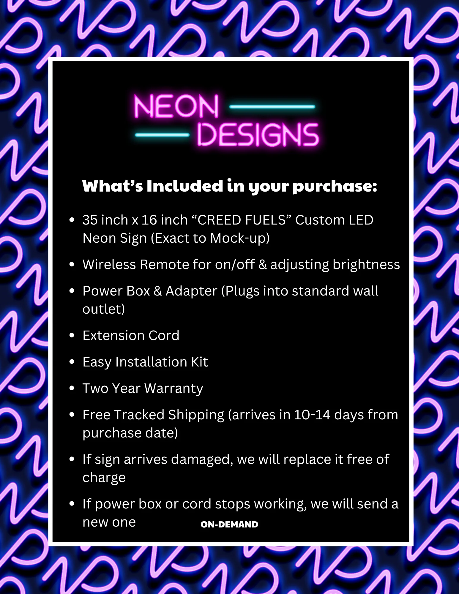 CREED FUELS - Premium Neon Artwork - Image 2