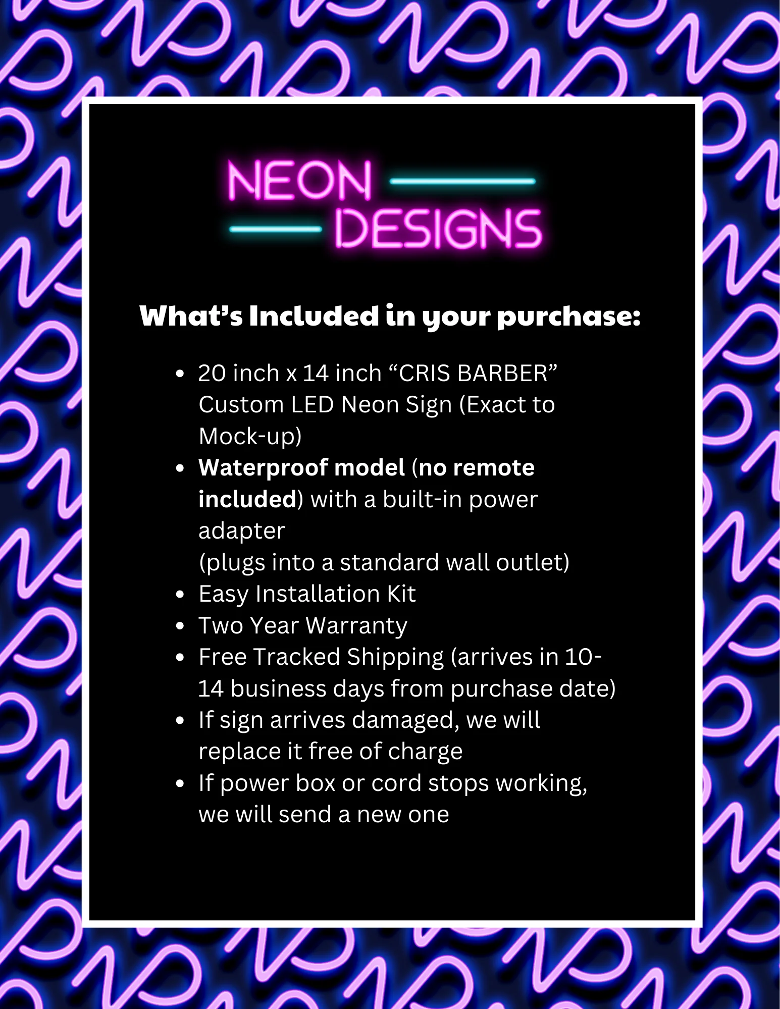 CRIS BARBER - Premium Neon Artwork - Image 2