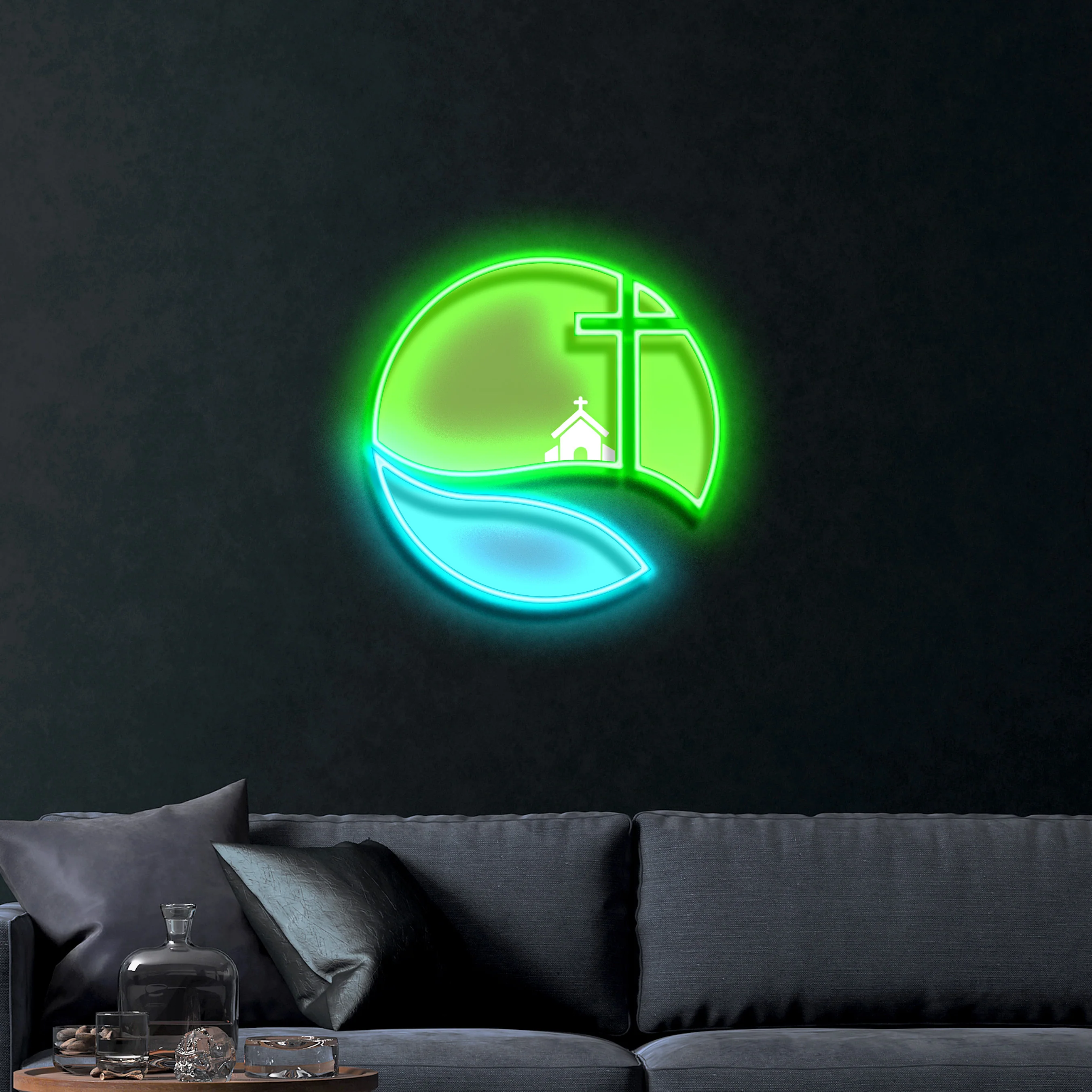 Cross On A Hill – Premium Neon Artwork