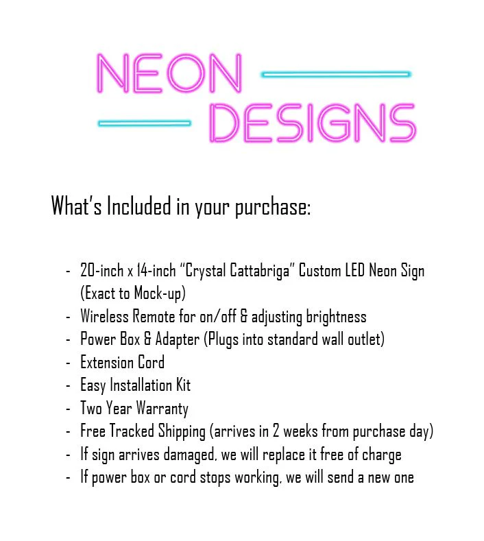 Crystal Cattabriga - Premium Neon Artwork - Image 2