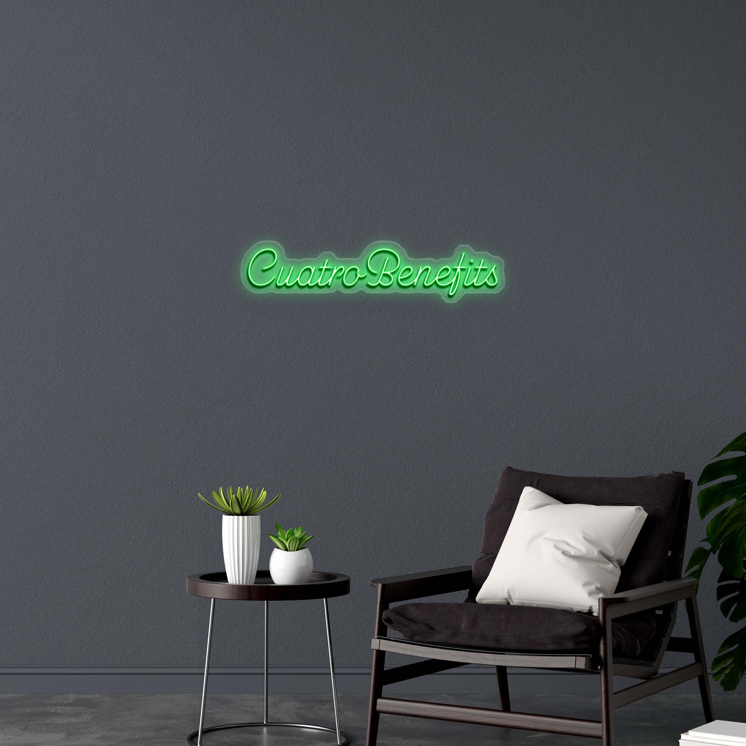 CuatroBenefits | 2nd Version - Premium Neon Artwork
