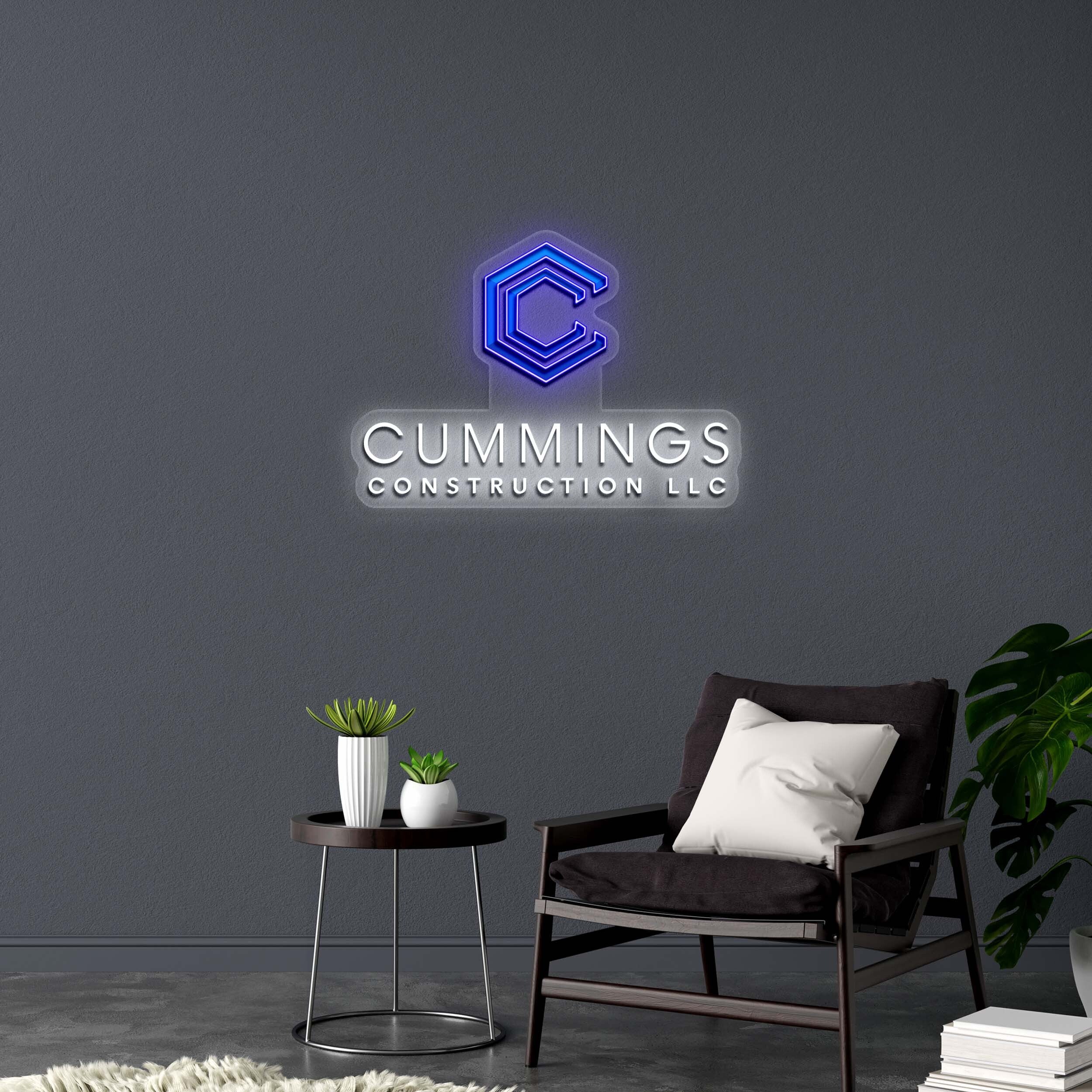 CUMMINGS CONSTRUCTION LLC - Premium Neon Artwork