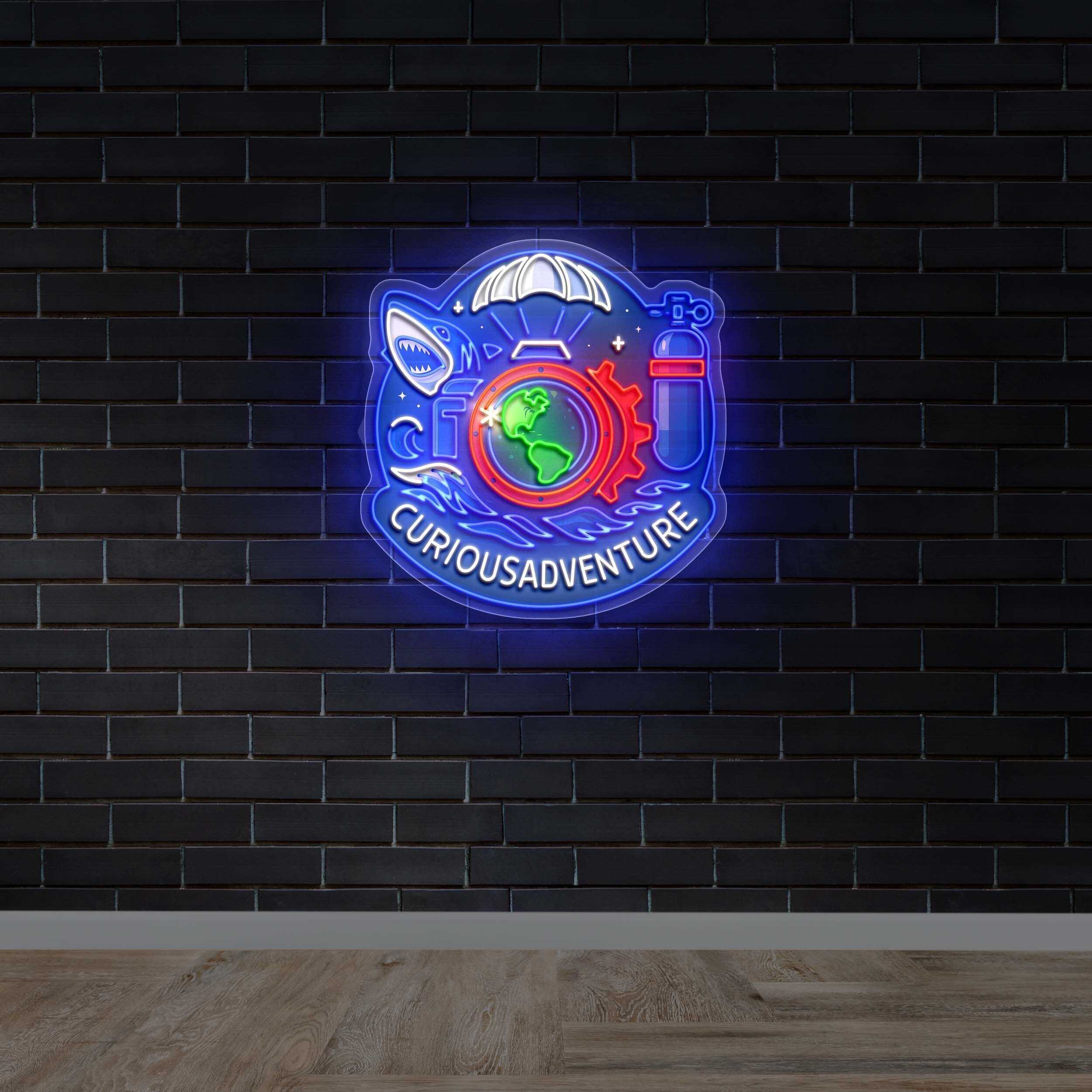 Curious Adventure - Premium Neon Artwork
