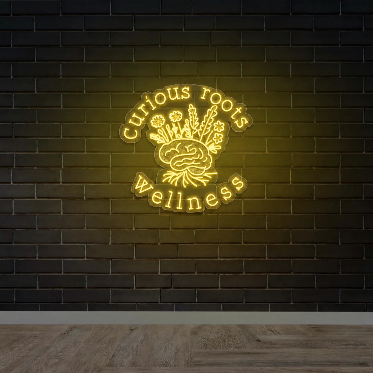 Curious Roots Wellness - Premium Neon Artwork - Image 2