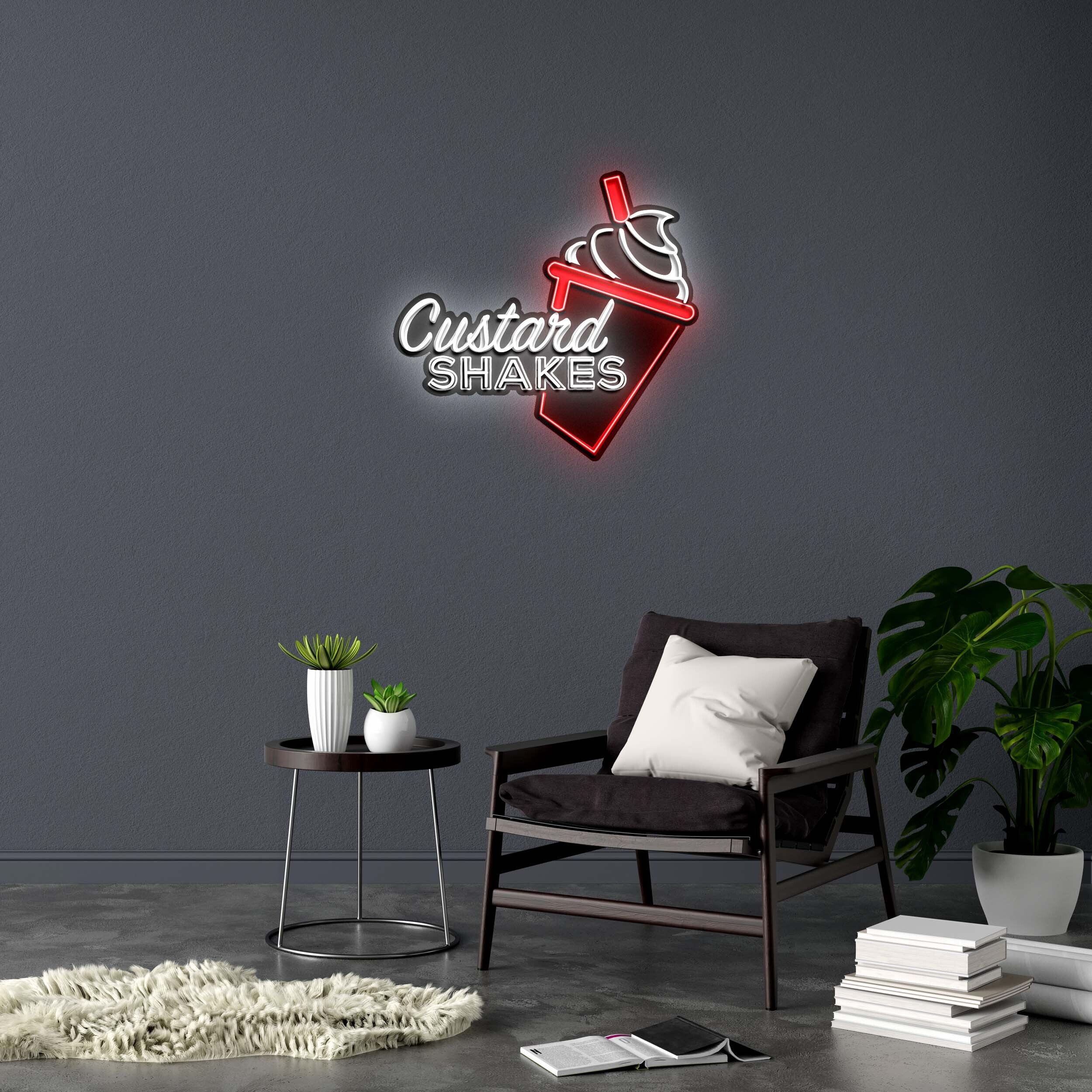 Custard SHAKES - Premium Neon Artwork