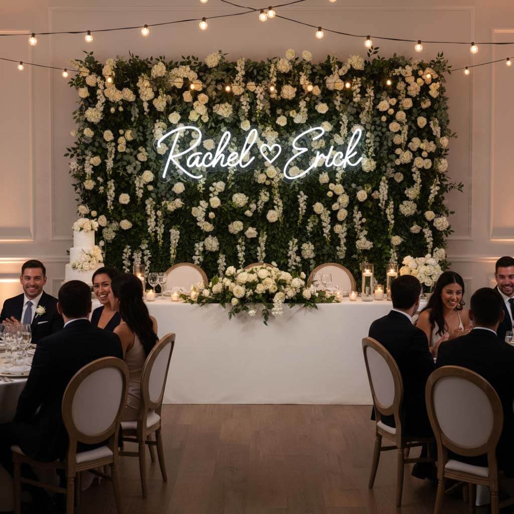 Custom Couple Name Wedding Neon Sign - Image 2