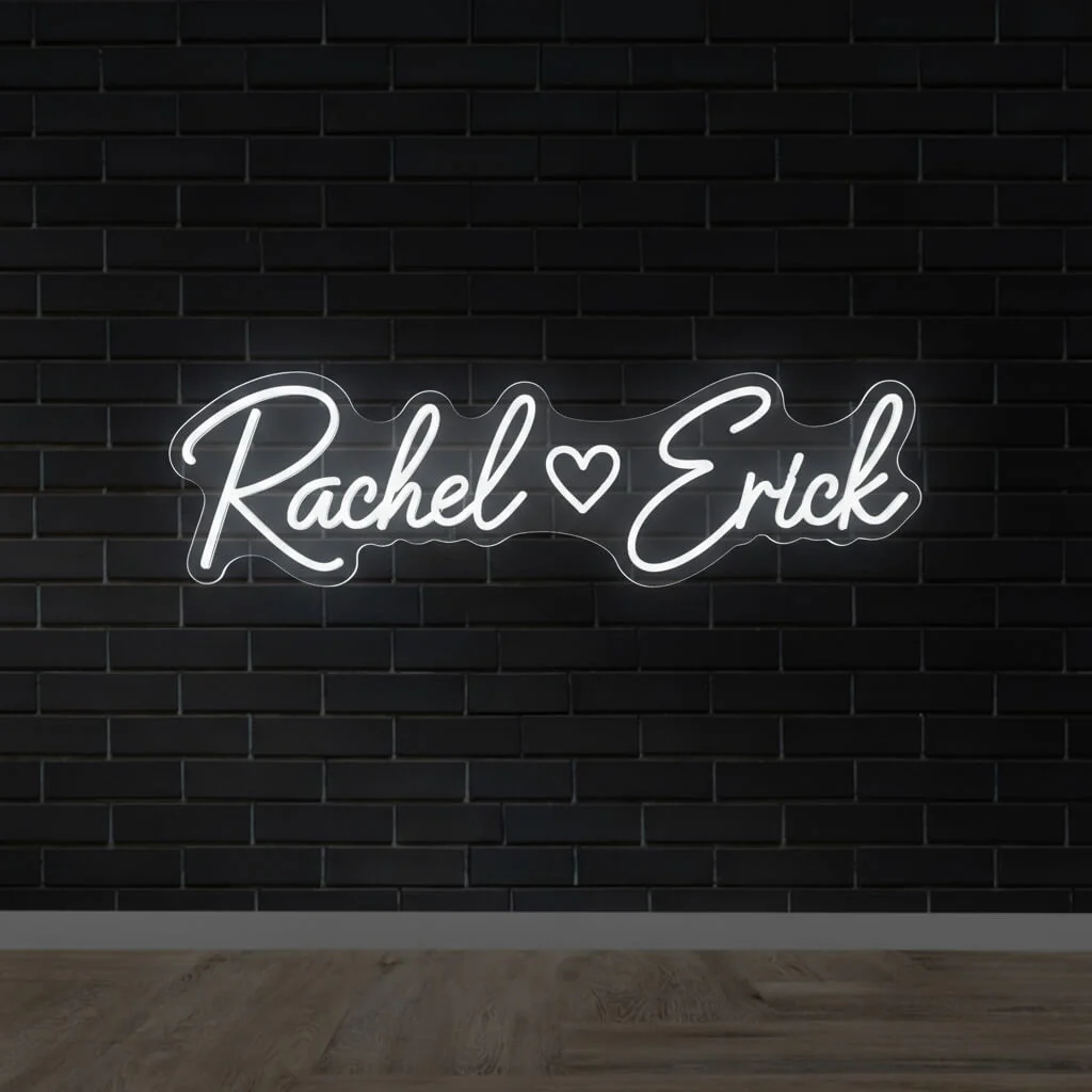 Custom Couple Name Wedding Neon Sign - Image 4