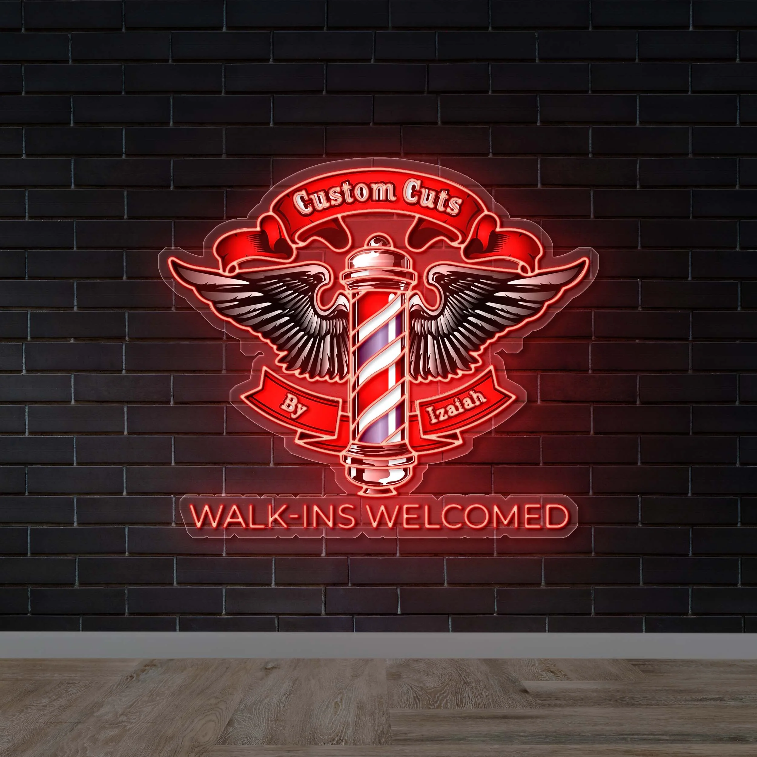 Custom Cuts by Izaiah - Premium Neon Artwork - Image 2