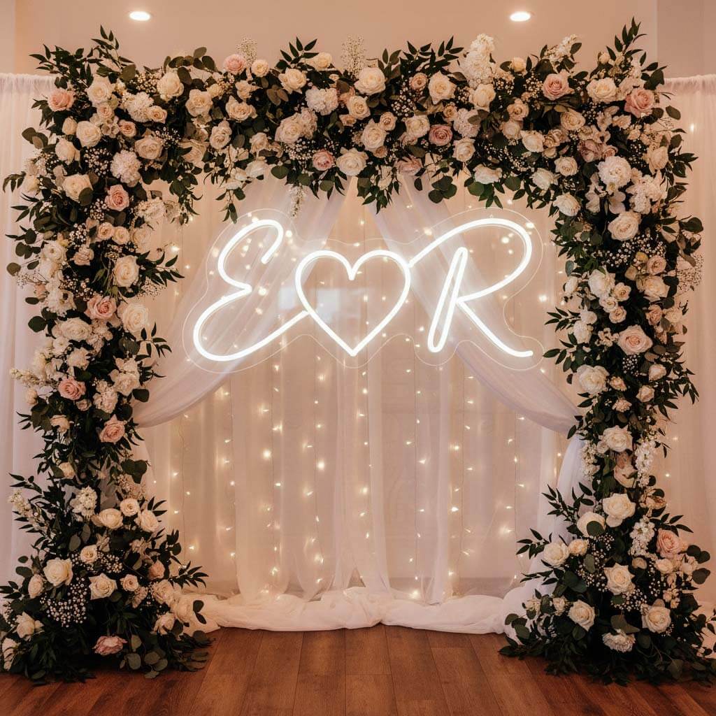 Custom Initials Wedding Neon Sign - Image 2