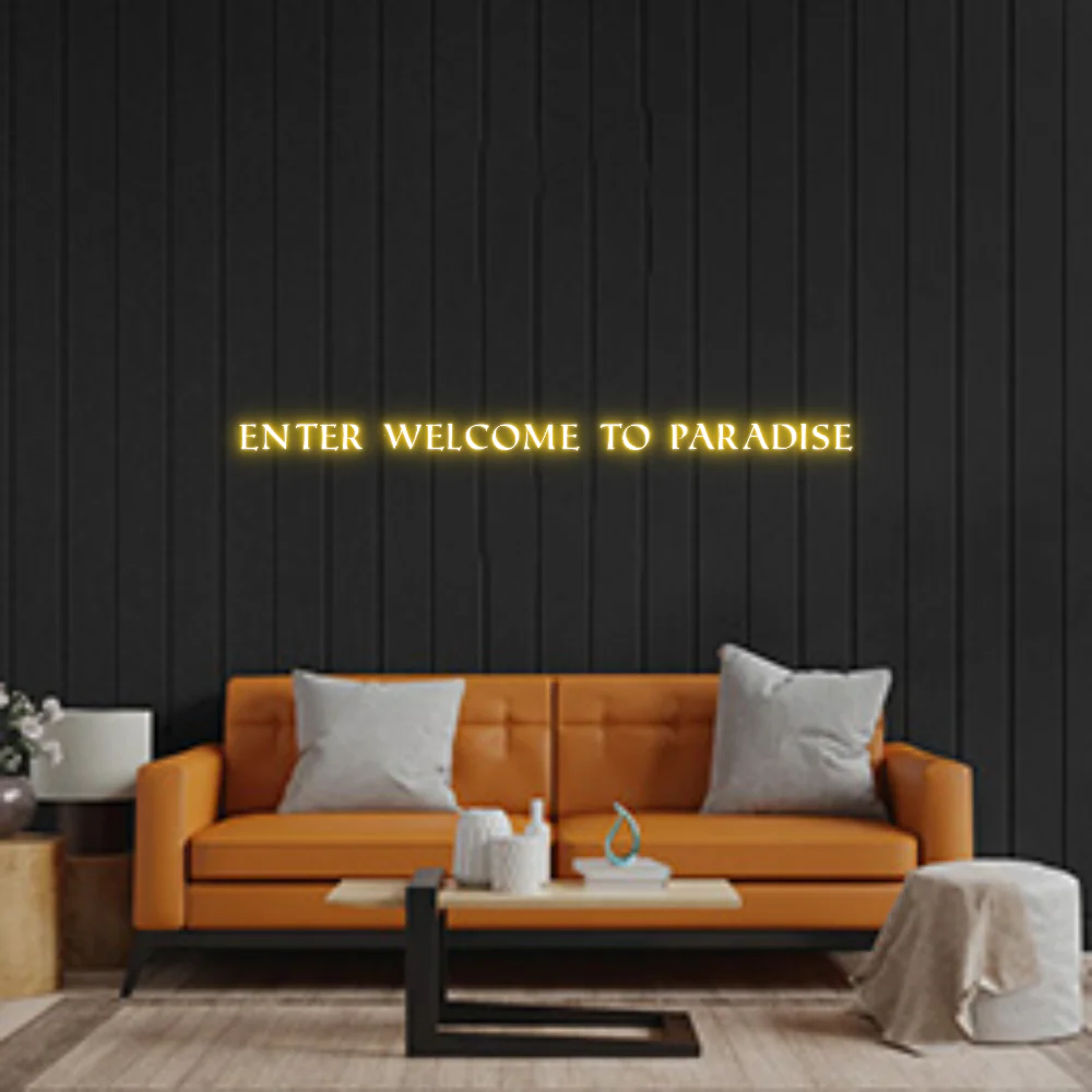Custom Neon: Enter welcome...