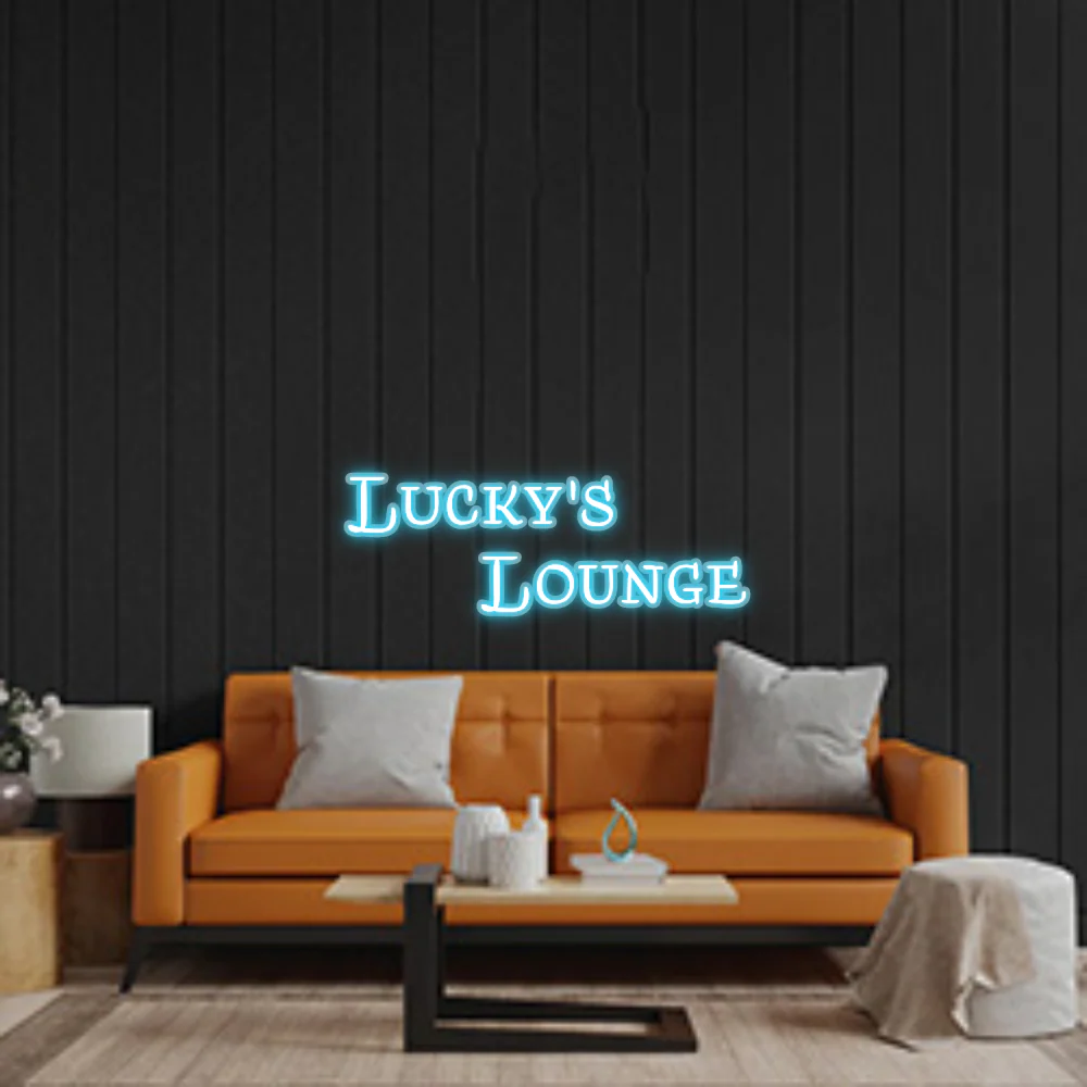 Custom Neon Sign: Lucky's Lounge