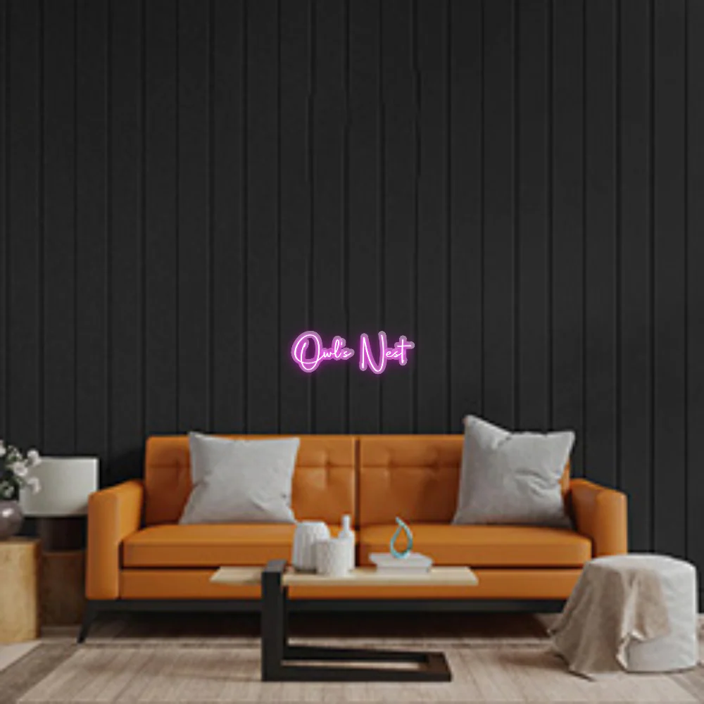 Custom Neon Sign: Owl's Nest