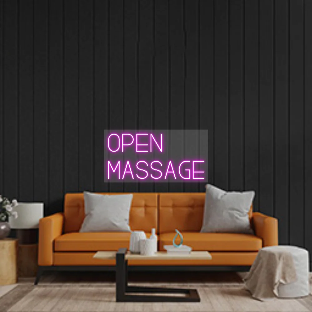 Custom Neon Sign: OPEN MASSAGE