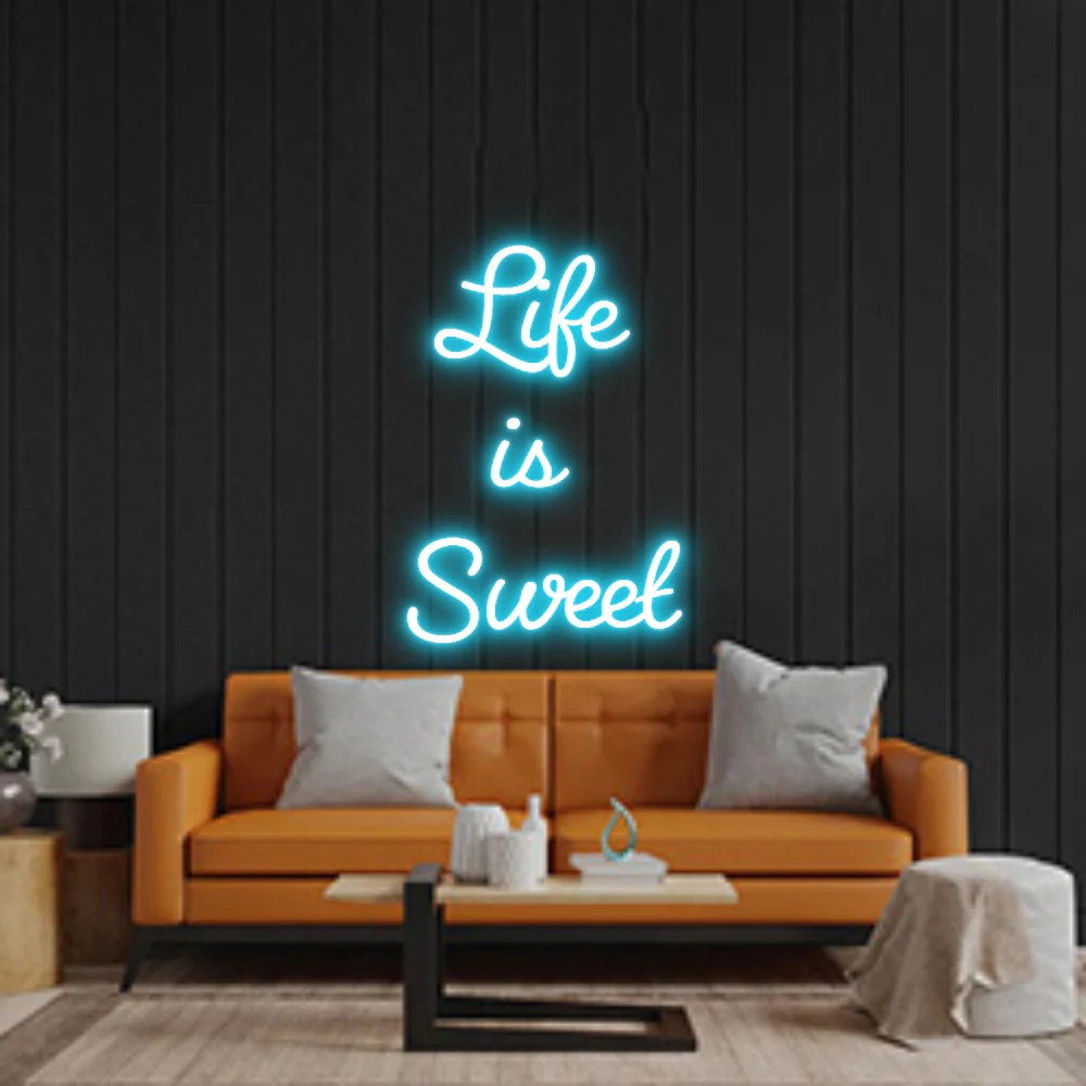Custom Neon Sign: Life is Sweet