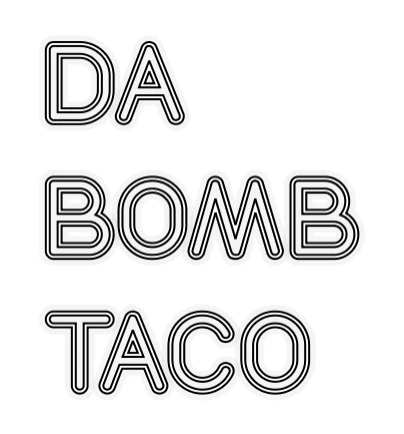 Custom Neon Sign: DA BOMB TACO - Image 2