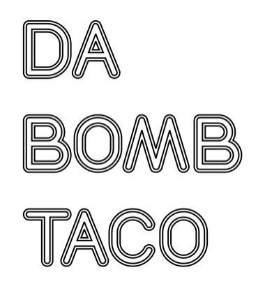 Custom Neon Sign: DA BOMB TACO - Image 2