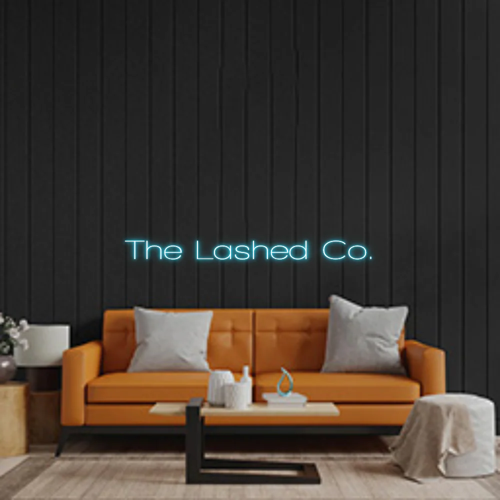 Custom Neon Sign: The Lashed Co.