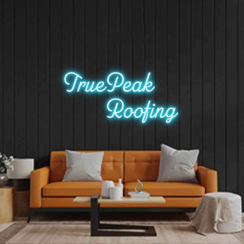 Custom Neon Sign: TruePeak Roofin...