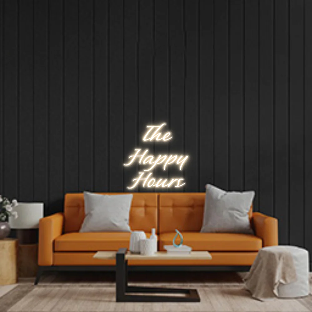 Custom Neon Sign: The Happy Hours