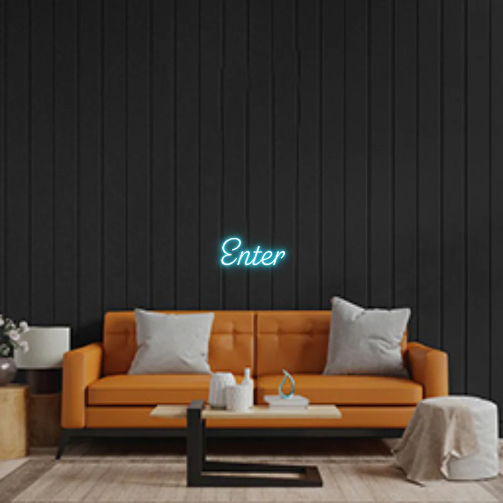 Custom Neon Sign: Enter