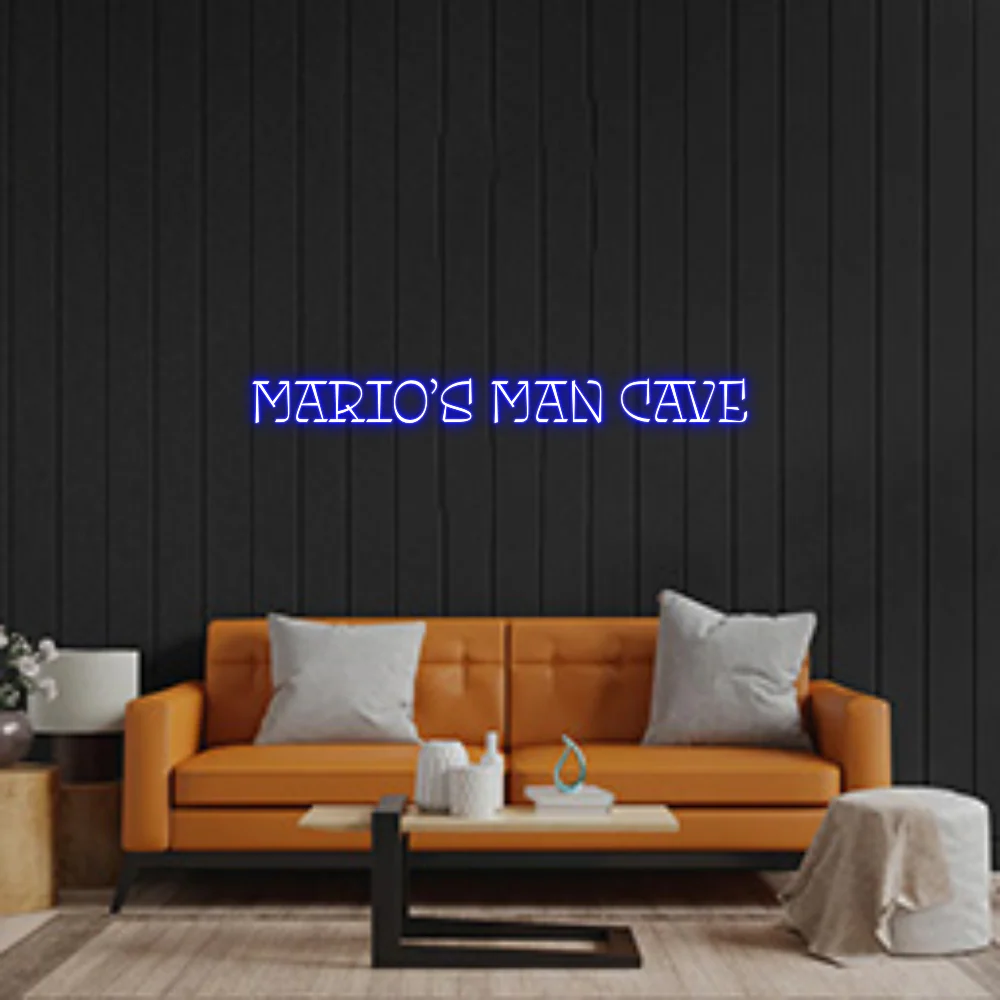 Custom Neon Sign: MARIO’S MAN CAV...