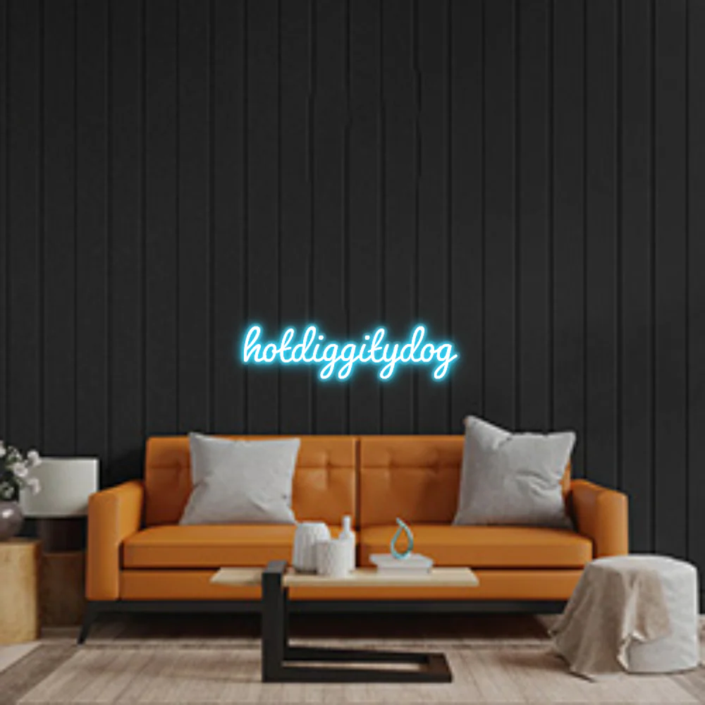 Custom Neon Sign: hotdiggitydog