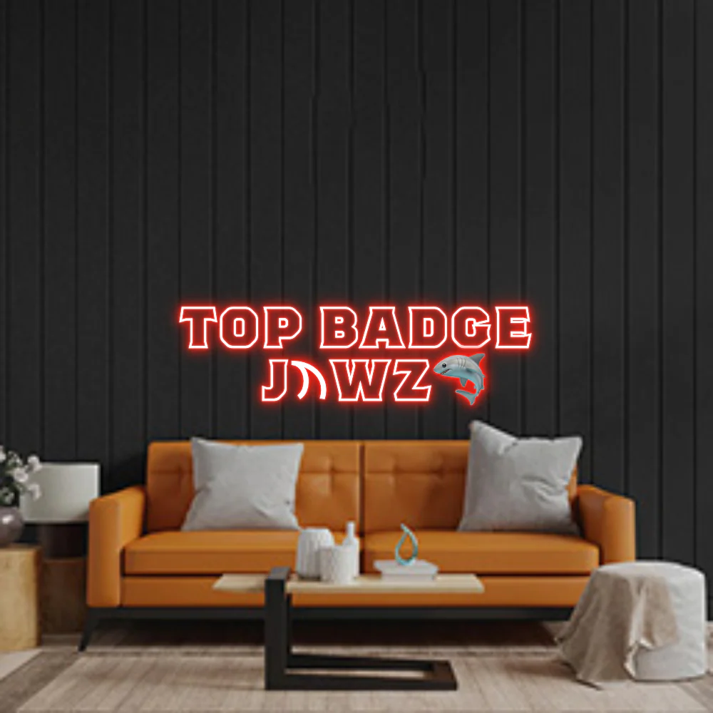 Custom Neon Sign: TOP BADGE J𐋋WZ...