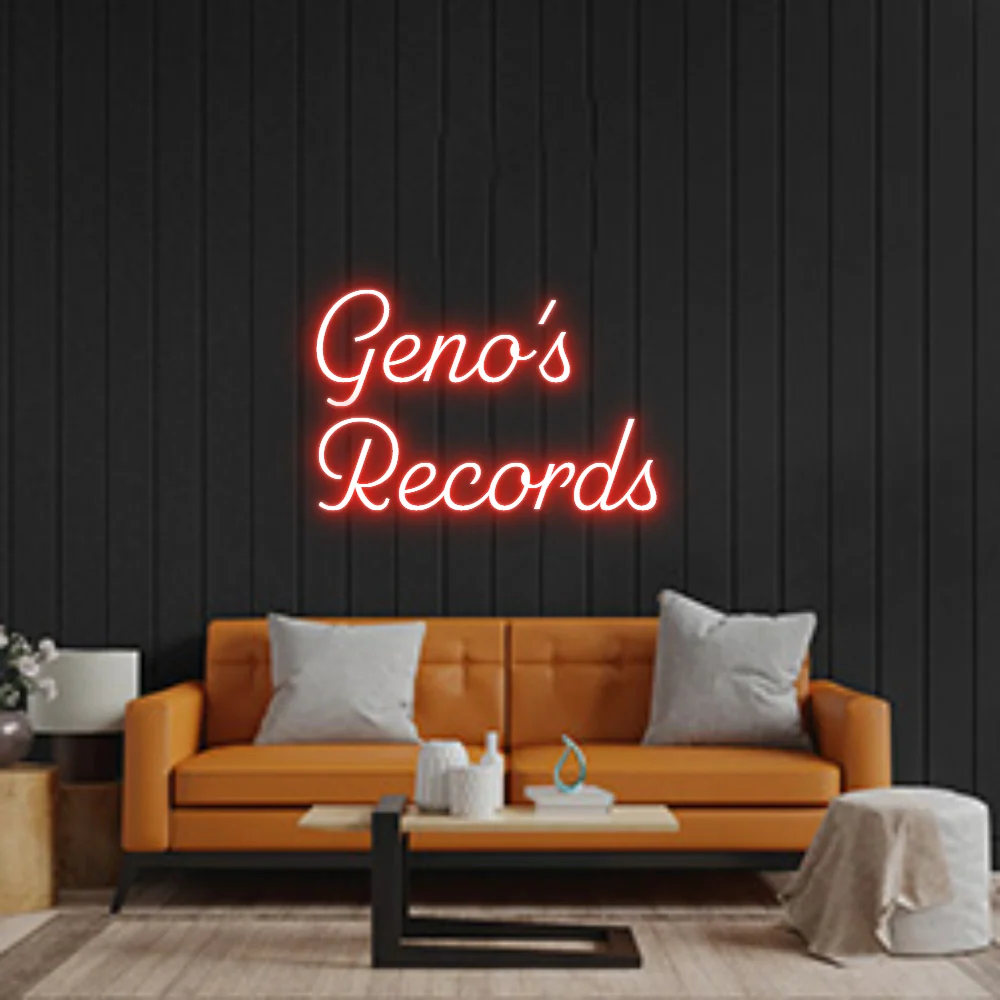 Custom Neon Sign: Geno's Records