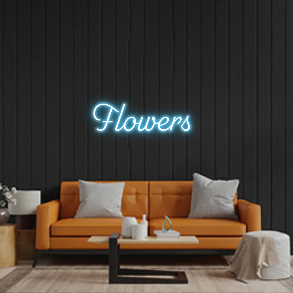 Custom Neon Sign: Flowers