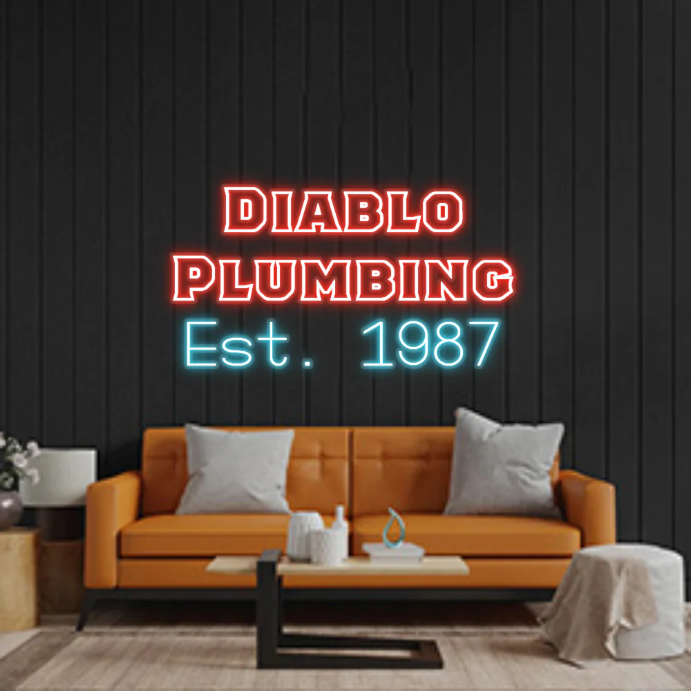 Custom Neon Sign: Diablo Plumbing...