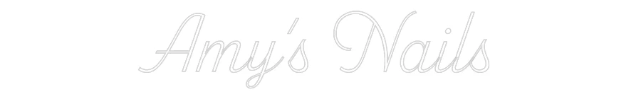 Custom Neon Sign: Amy's Nails - Image 2