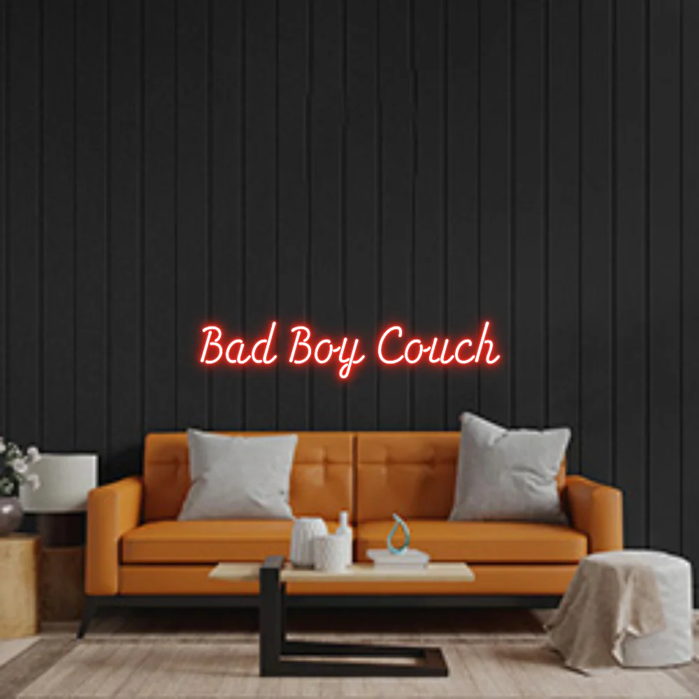 Custom Neon Sign: Bad Boy Couch