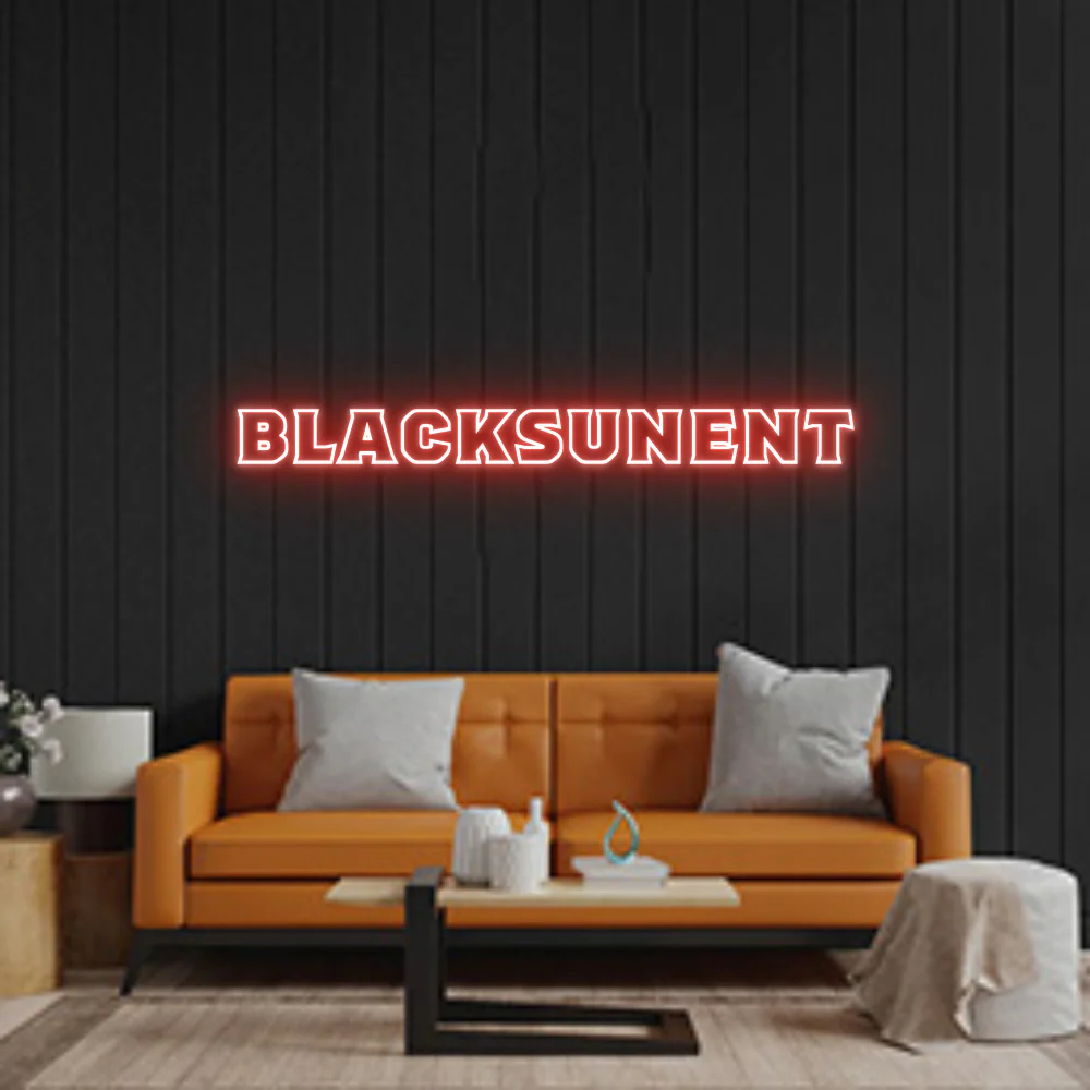 Custom Neon Sign: BLACKSUNENT