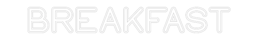 Custom Neon Sign: BREAKFAST - Image 2