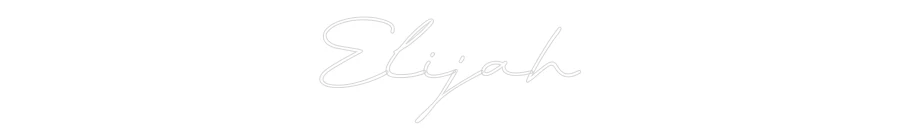 Custom Neon Sign: Elijah - Image 2