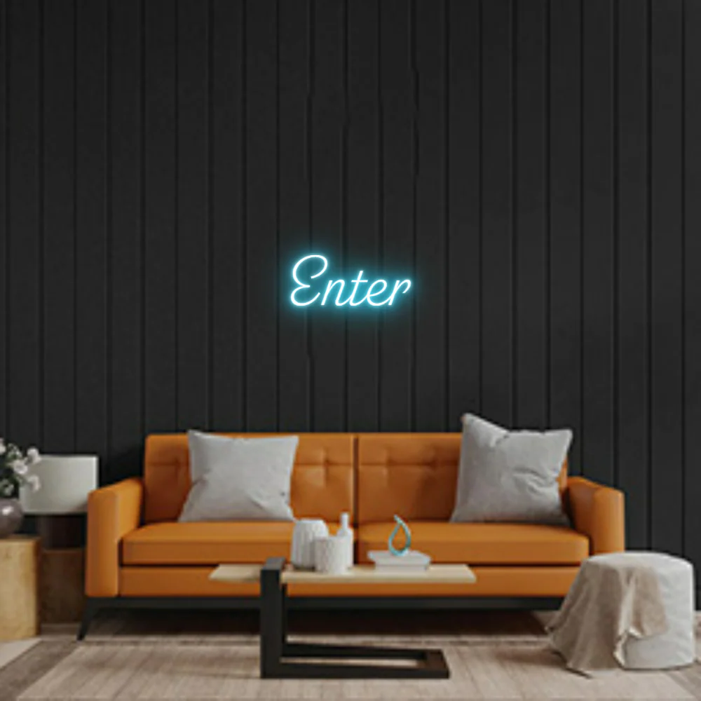 Custom Neon Sign: Enter