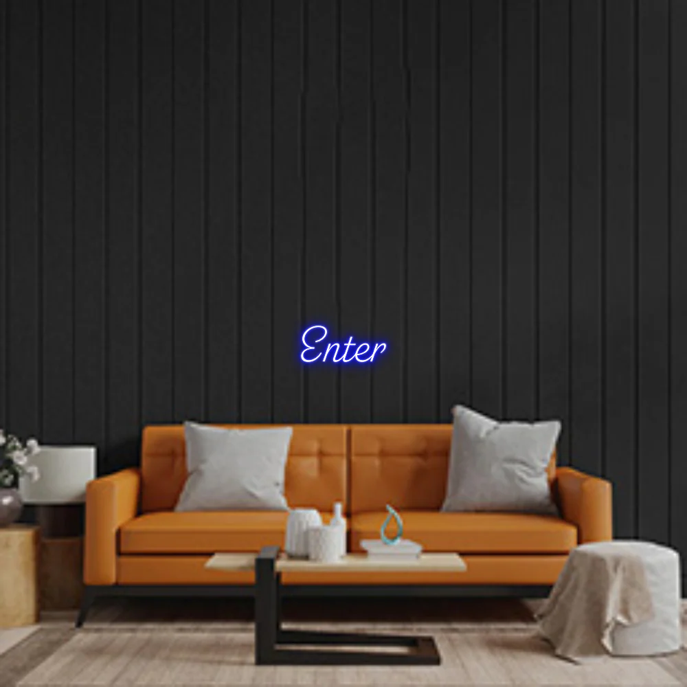 Custom Neon Sign: Enter