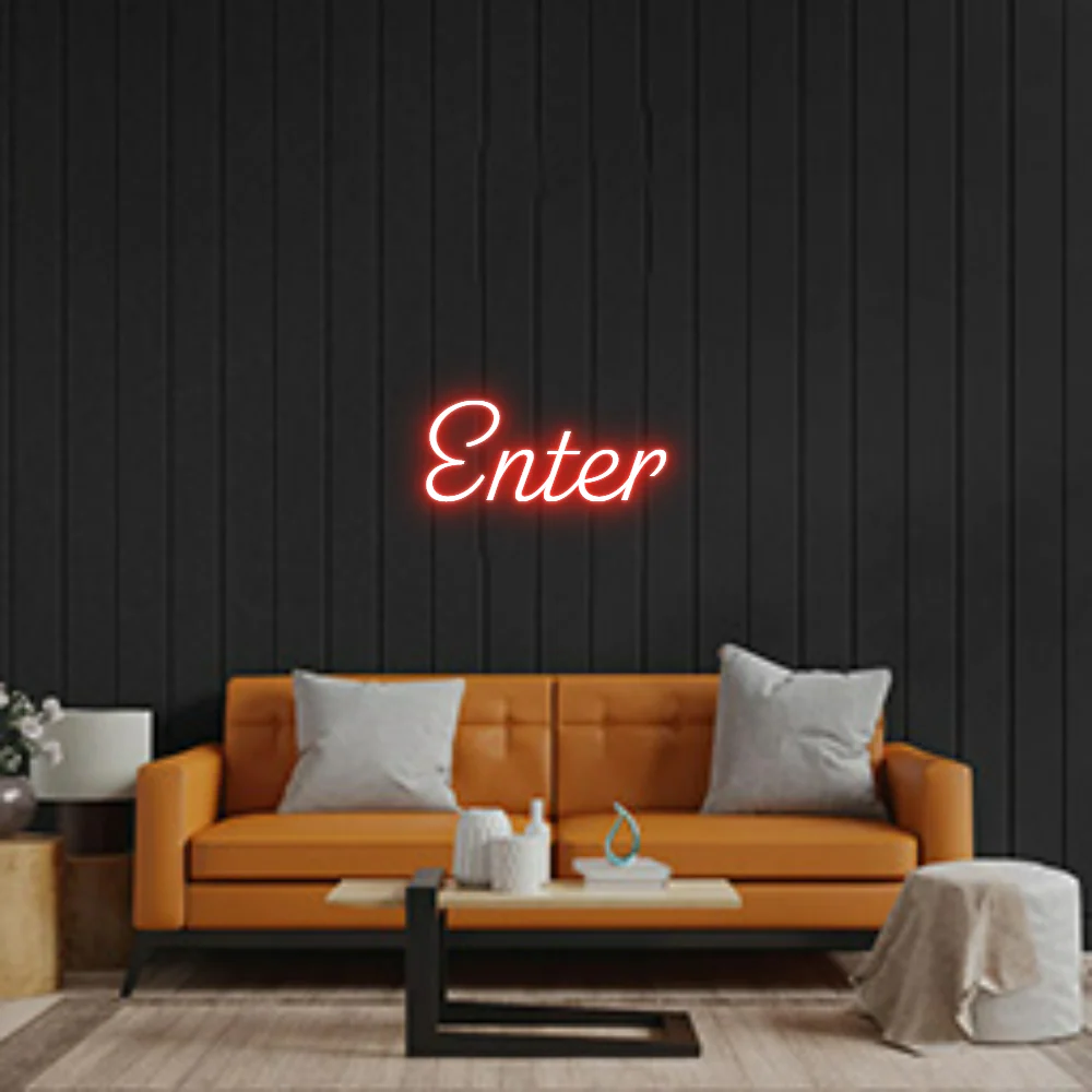 Custom Neon Sign: Enter