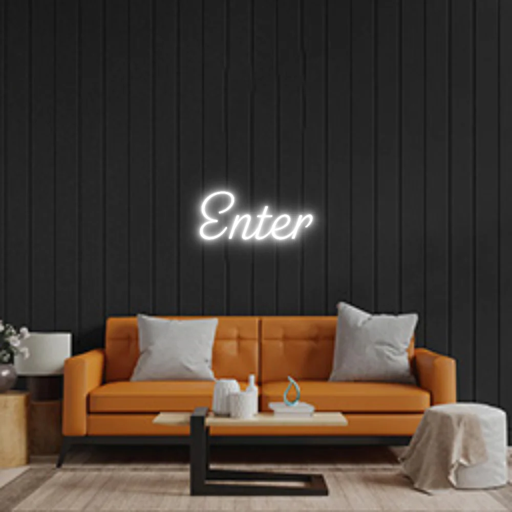 Custom Neon Sign: Enter