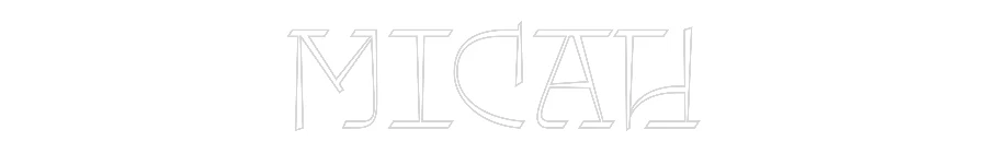 Custom Neon Sign: MICAH - Image 2