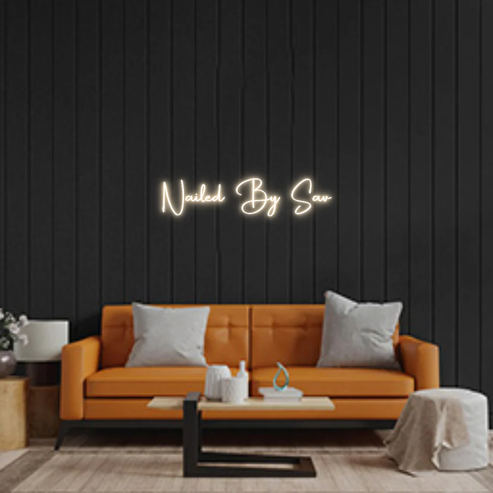 Custom Neon Sign: Nailed By Sav
