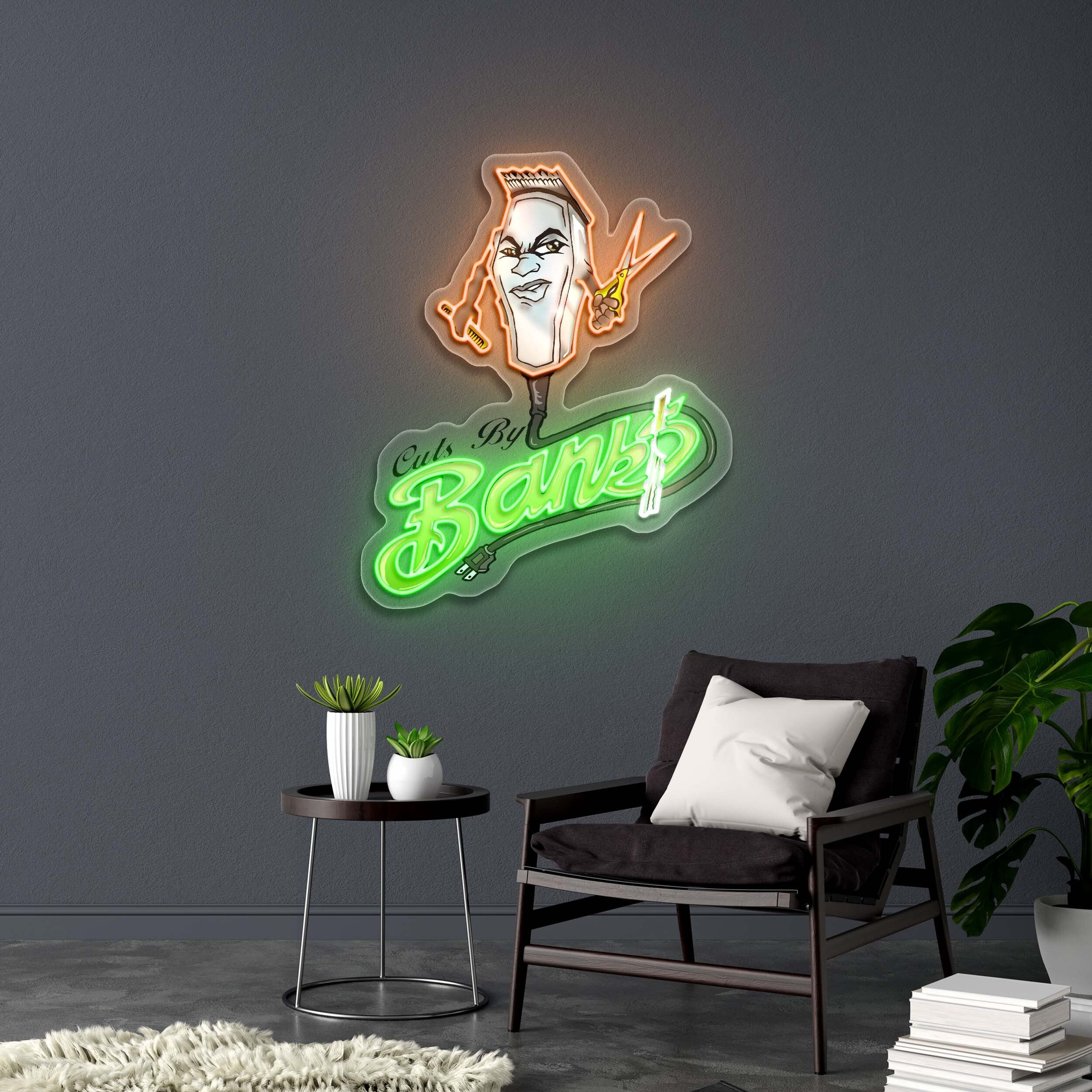 Cuts by Bando - Premium Neon Artwork - Image 2