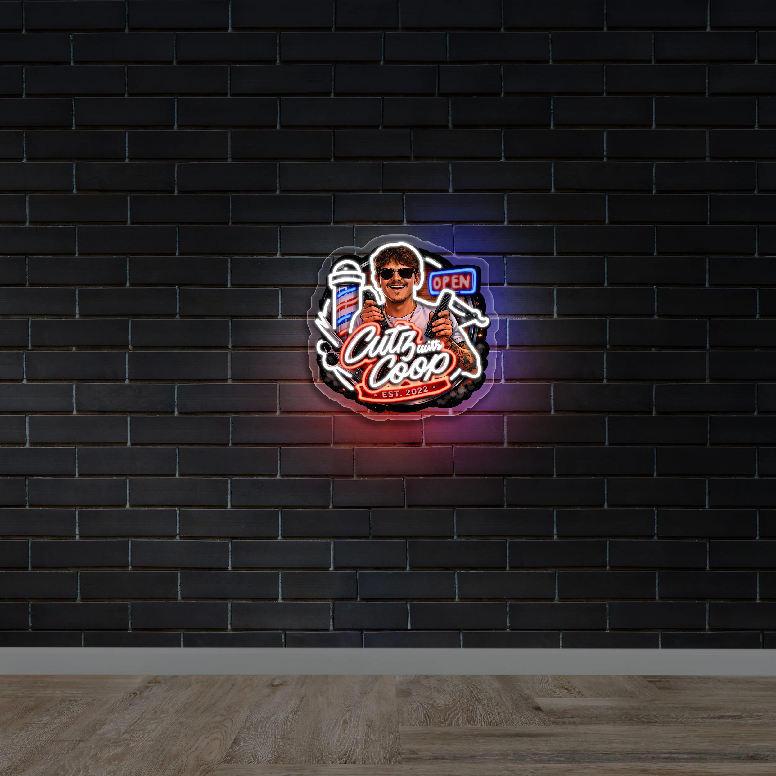 Cutz with Coop - Premium Neon Artwork