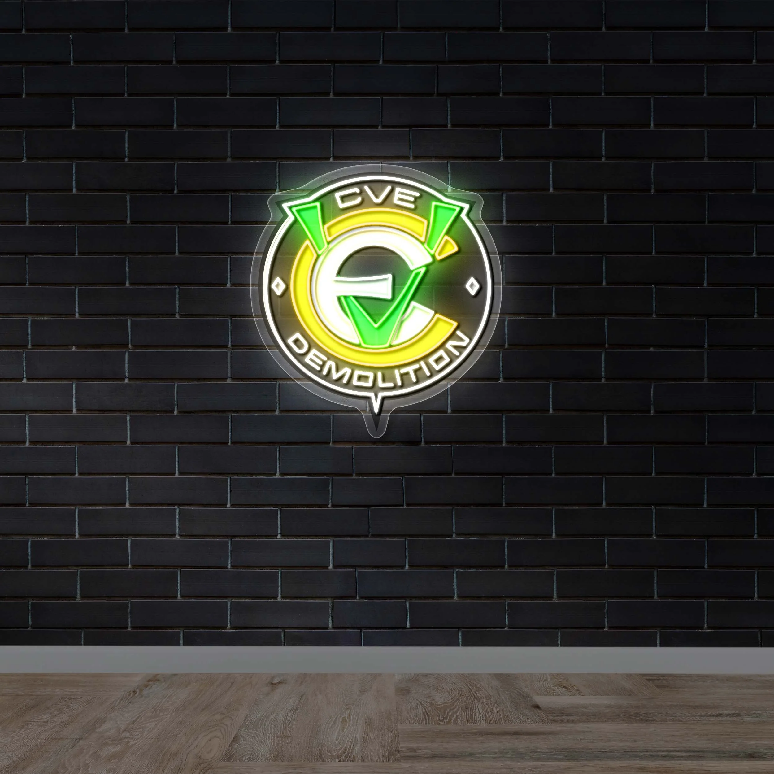 CVE Demolition Logo - Premium Neon Artwork