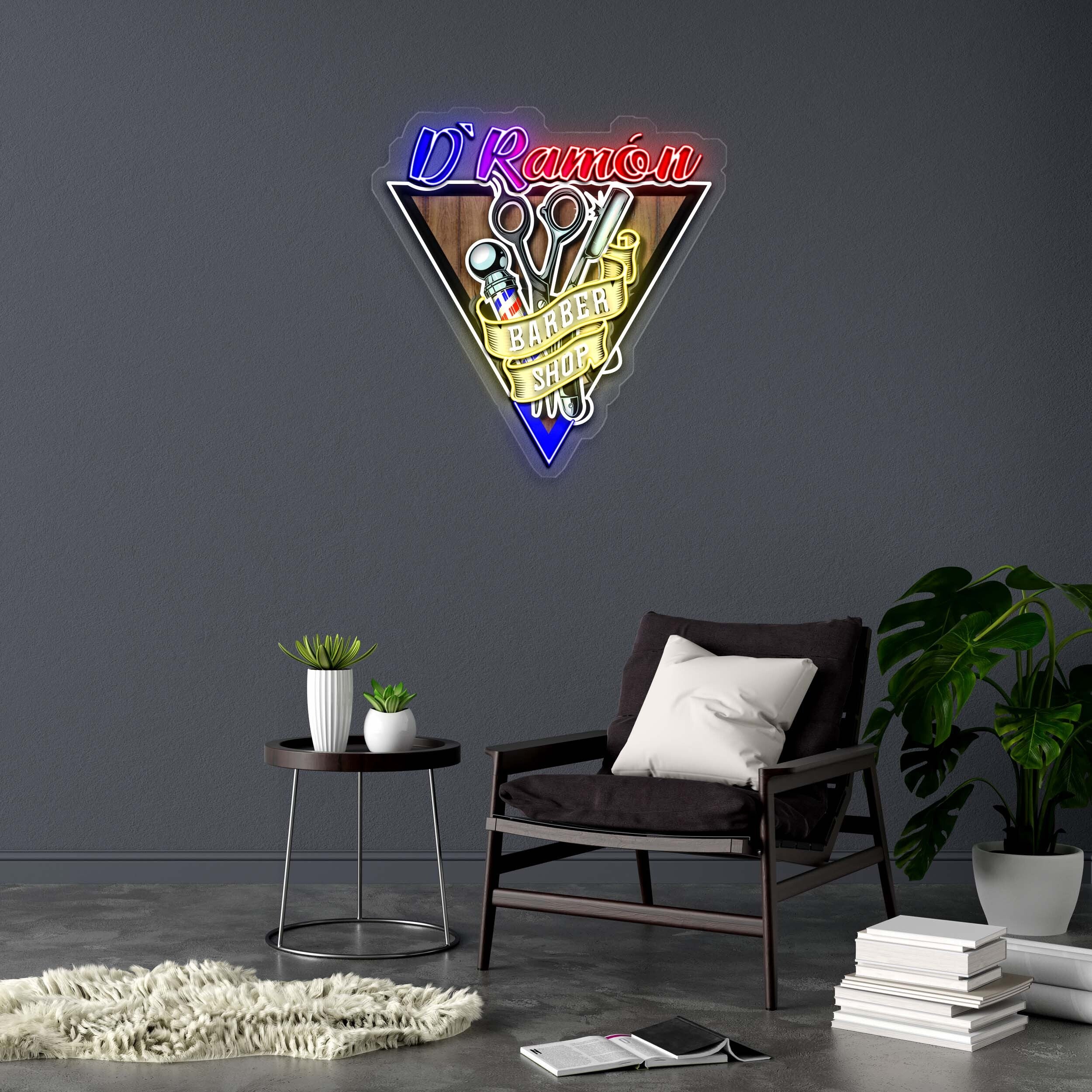 D' Ramon BARBER SHOP - Premium Neon Artwork