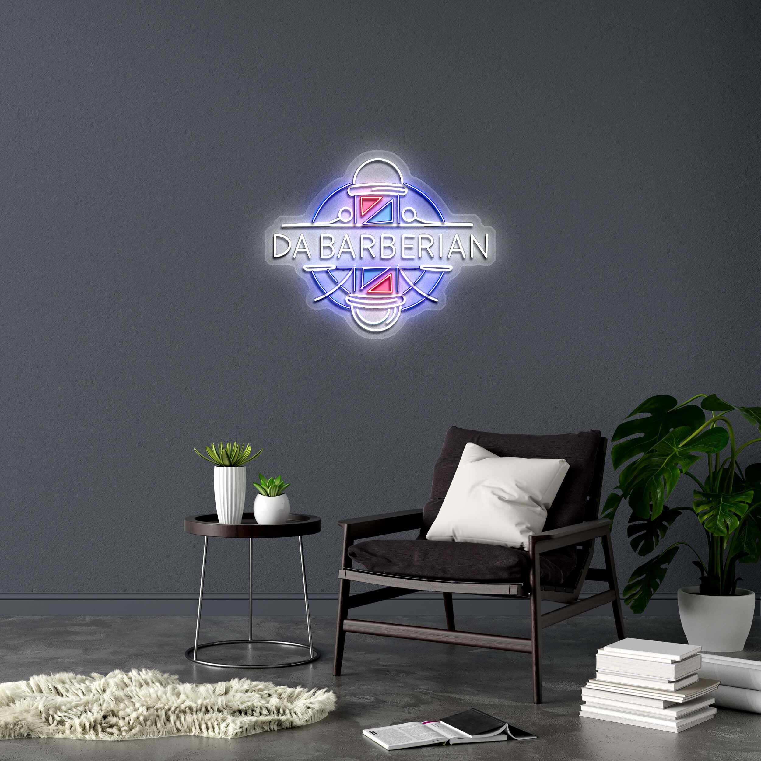 DA BARBERIAN - Premium Neon Artwork